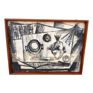 Dario D'amato, Work, 1962, Charcoal on Paper For Sale