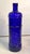 Vintage Cobalt Blue Glass Bottle Vase Lot of 3 Decorative Embossed Glass 12" For Sale - Image 11 of 11