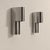 Italian Sconces Curved Steel Wall Lights by Edera Radici for SAGIM, 1970s, Set of 2 For Sale - Image 3 of 8