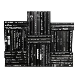 Decorative Books - Onyx & White Book Wall - Set of 50 Black Books
