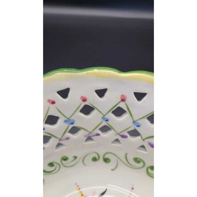 Portuguese Reticulated Fruit Bowl or Basket For Sale In Seattle - Image 6 of 10