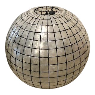 Capiz Shell Globe Light Fixture For Sale