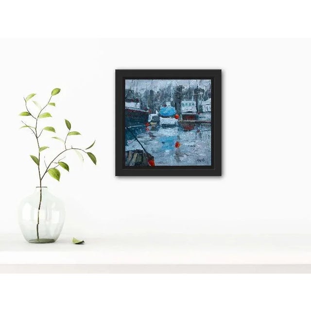 2020s Noyo Harbor Fog — Contemporary Seascape Oil Painting For Sale - Image 5 of 6