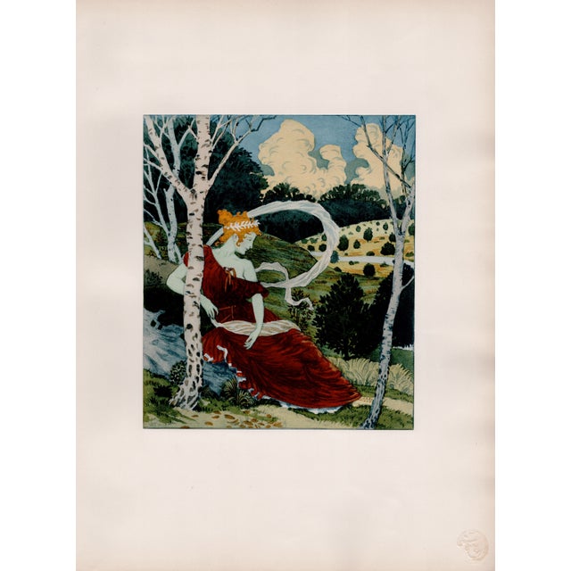 Eugène Grasset, Dans le Bois / In the Woods, 1899, Original Lithograph For Sale - Image 3 of 10