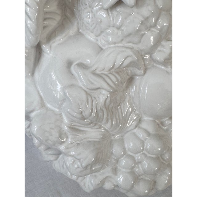 Vintage Bordallo Pinheiro Large Scale Trompe l'Oleil Fruit Basket For Sale - Image 10 of 18