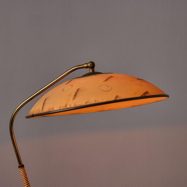 1960s Sculptural Brass and Wood Table Lamp Attributed to j.t. Kalmar For Sale - Image 12 of 18