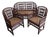 1970s Brighton Pavilion Style Bamboo Rattan Cane Settee & 2 Armchairs – 3 Piece Set For Sale