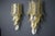 Mid-Century Modern Long Textured Golden and Smoked Murano Glass Sconces in Palm Tree Shape from Barovier & Toso, 1990s, Set of 2 For Sale - Image 3 of 17