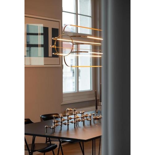 Metal Charlotte Pendant in Brass with Gold Finish by Moss Objects For Sale - Image 7 of 9