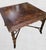 Vintage Stained Tortoiseshell Burnt Bamboo Sqaure Regency British Colonial Card Dining Table For Sale - Image 9 of 10