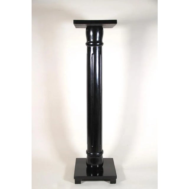 Art Nouveau Ebonized Beechwood Pedestal, Austria, 1900s For Sale - Image 3 of 14