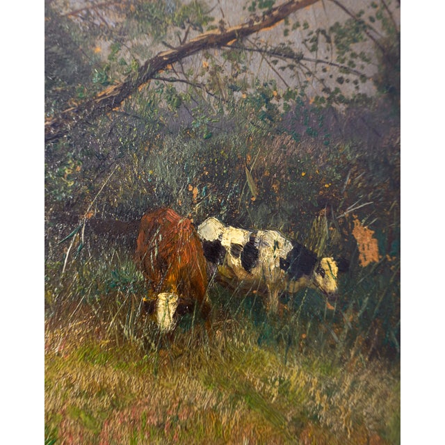 Adolf Lins, Landscape, 1890s-1910s, Oil on Panel, Framed For Sale - Image 5 of 8