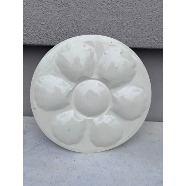 French Majolica Oyster Plate Salins, Circa 1890 For Sale - Image 4 of 7