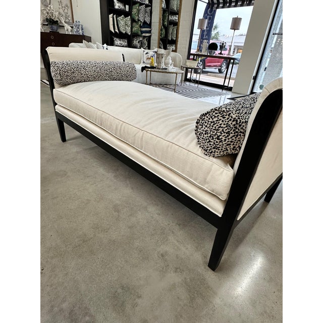 2020s Black Framed White Daybed For Sale - Image 5 of 6