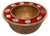 Wood Bowl Hand Carved One-of-a-Kind Trimmed With Antler Horn Slices For Sale