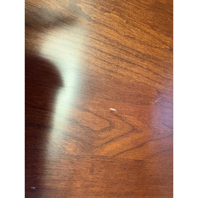 1990 Cresent Furniture Queen Anne Solid Cherry Dining Table With Two Leaves – Nashville, Tn For Sale - Image 10 of 10