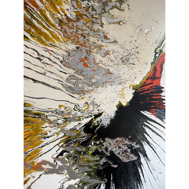 Mid-Century Modern Multicolored Abstract Expressionist Signed Painting For Sale - Image 4 of 13