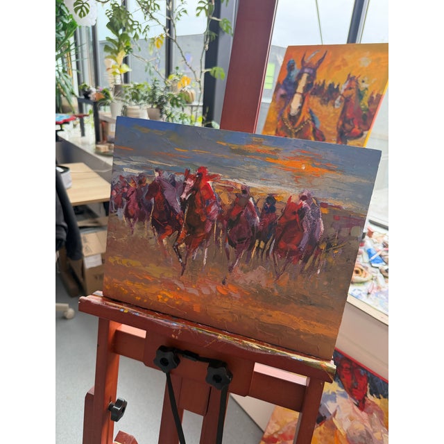 Contemporary The Durbar Spirit, Oil Painting on Wood by Godfrey Afebuame (2026) For Sale - Image 3 of 3
