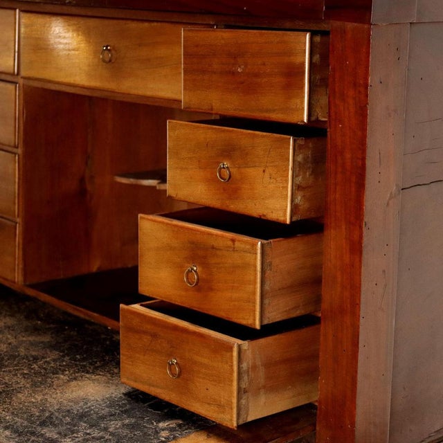 Brown Directory Secretaire in Walnut For Sale - Image 8 of 12