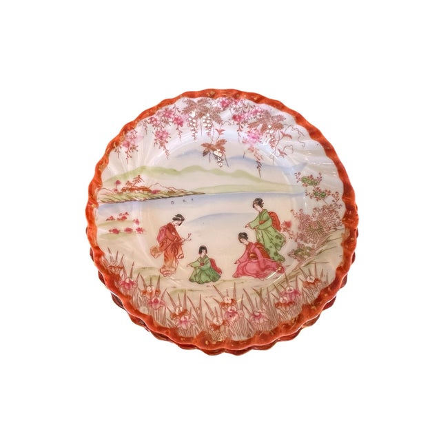 1930s Antique Chinoiserie Plates- Set of 7 For Sale - Image 5 of 6