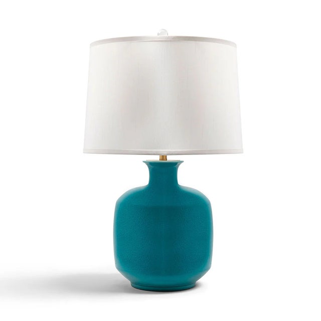 Lakewood is our transitional modern lamp which features a rich, translucent crackled turquoise glaze. The thick glaze is...