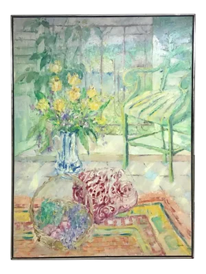 Large Original Oil on Canvas Still Life Signed Painting