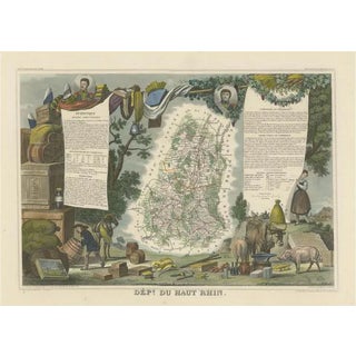 Map of Haut-Rhin, 1852 For Sale