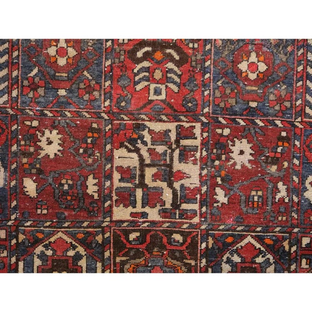 Textile Vintage Persian Bakhtiari Kheshti Rug, 6’7” X 6’8” For Sale - Image 7 of 11