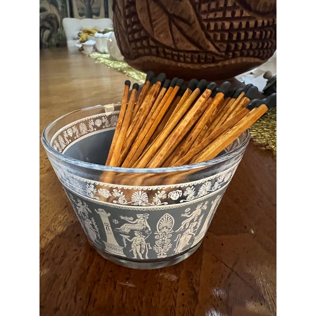 Up for consideration is a beautiful vintage matchsticks and glass bowl. This would look lovely in your home and it is a...