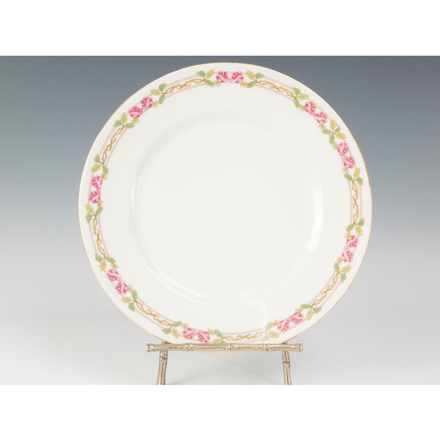 Early 20th Century w.m. Guerin Limoges “Rose & Stem” 4-Piece Place Setting, Hand-Gilded French Porcelain Circa 1900–1930 For Sale - Image 5 of 18