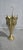 Brass umbrella stand with devil masks to the sides, overall great original condition. 26" high