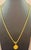 Hand Made 24 Karat Pure Yellow Gold Coin Necklace , 10.8 gm , 18 Inch Long Beautiful design , A rare pure gold Necklace...