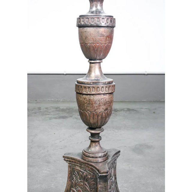 Silver-Plated Copper Candlestick, 18th Century For Sale - Image 5 of 9