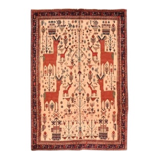 Vintage Qashqai Rug 5'9'' x 8'3'' For Sale