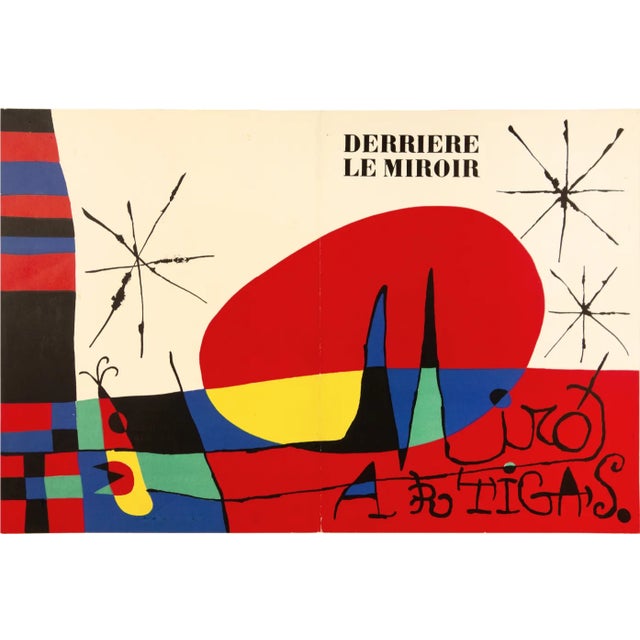 Joan Miro Original Lithograph DM0887d Derriere Le Miroir 1956 For Sale