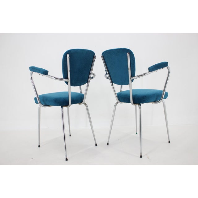 Set of Italian Armchairs in Corduroy, 1960s For Sale - Image 6 of 16