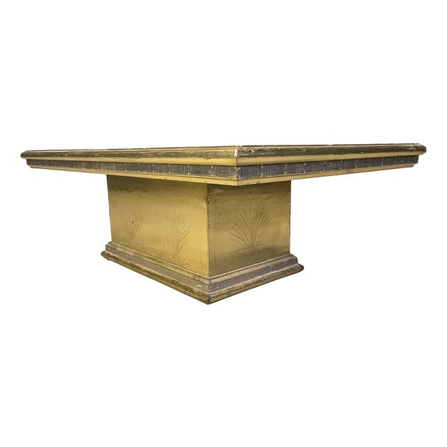 Etched Brass Coffee Table from Gony Nava, 1970s For Sale