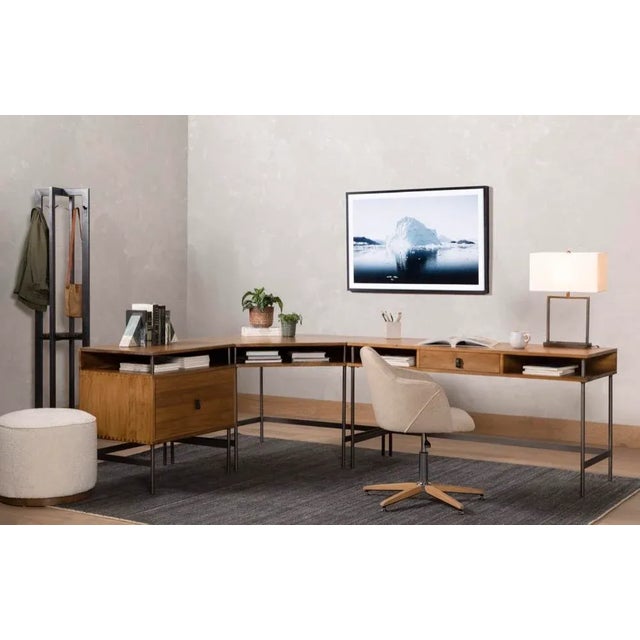 2020s Four Hands Sinclair Round Cream Boucle Ottoman, Knoll Natural For Sale - Image 5 of 13