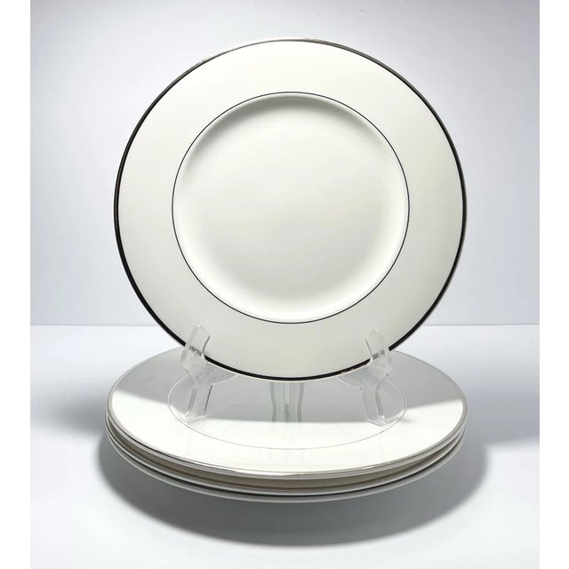 Mikasa “Cameo Platinum” Set of 4 Bone China Dinner Plates 10 3/4” Excellent condition. No chips, cracks, or fleabites....