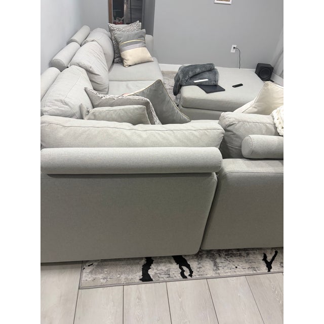 Rove Concepts Milo Corner Sectional With Ottoman- Mist Gray-Gently Used(2022) For Sale - Image 10 of 12
