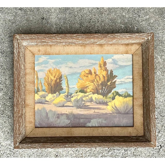 Wood Vintage William Hamilton Landscape Oil Painting For Sale - Image 7 of 17