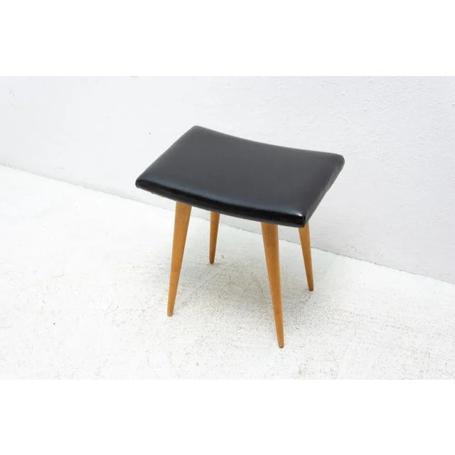 Mid-Century Stool in Beech, 1970 For Sale - Image 10 of 11