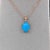 Art Deco 2ct Turquoise Pendant in Solid 14k Rose Gold For Sale - Image 3 of 6
