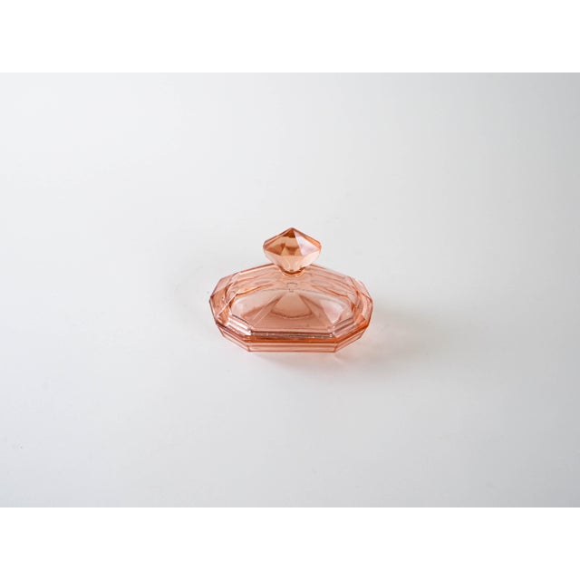 Vintage Art Deco Italian Glass Butter Dish, 1930s For Sale - Image 4 of 8