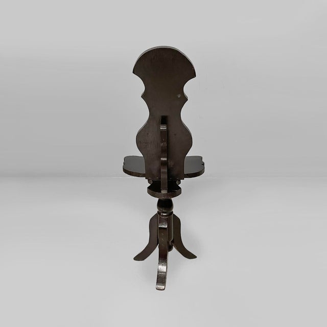 Italian Antique Chair in Black Wood, 1800s For Sale - Image 4 of 14