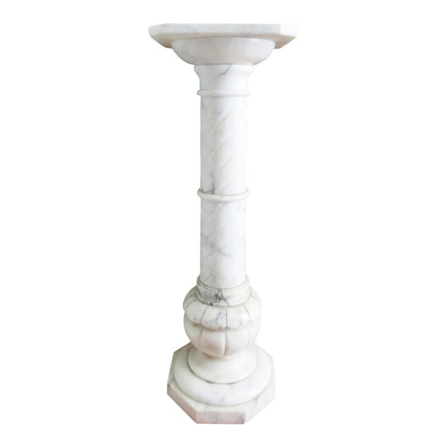 Antique Late 19th Century Pedestal Column With Bulbous Base For Sale