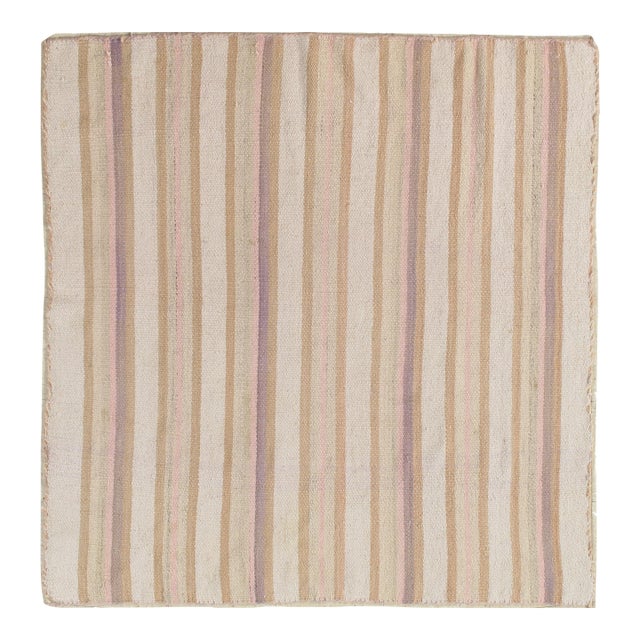 Vintage Navajo Rug, Handmade Wool Oriental Rug, Shrimp, Beige and Taupe For Sale