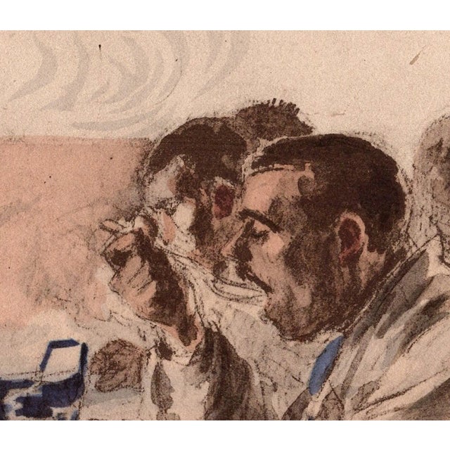 J. Baseilhac, La Soupe à la Chambrée, 1898, Original Lithograph For Sale - Image 4 of 9