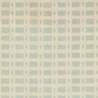 Sample - Schumacher X Veere Grenney Townline Road Fabric in Aqua For Sale