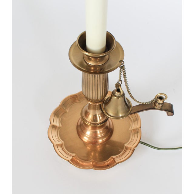 Vintage Frederick Cooper Brass Chamberstick Table Lamp W/ Snuffer For Sale - Image 11 of 13